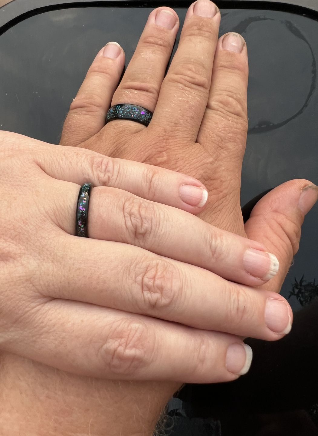 Customer photo review of The Black Opal 4mm Wonder Ring