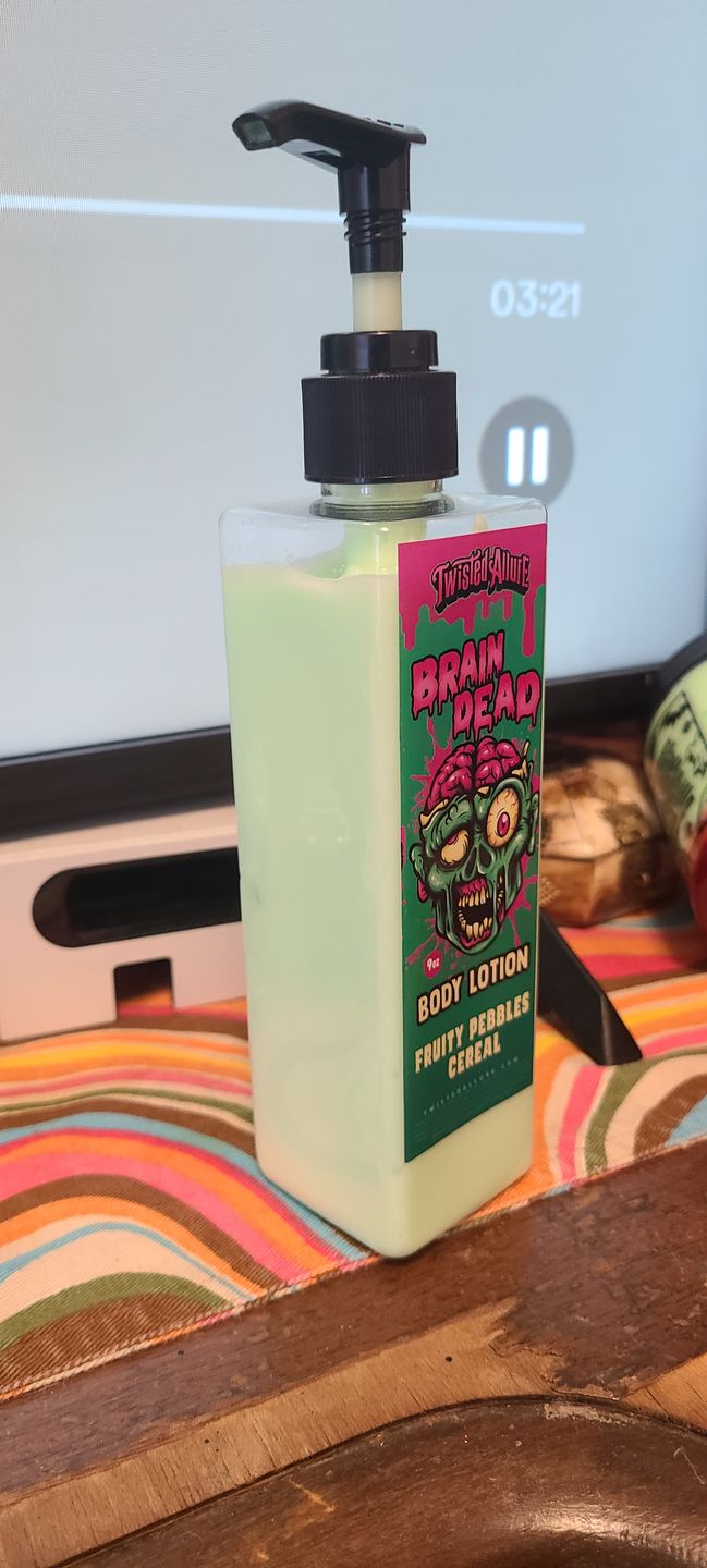Customer photo review of Brain Dead Body Lotion (Fruity Pebbles Cereal)