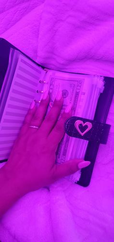 Customer photo review of Blacc Croc | HER Luxe Wallet System
