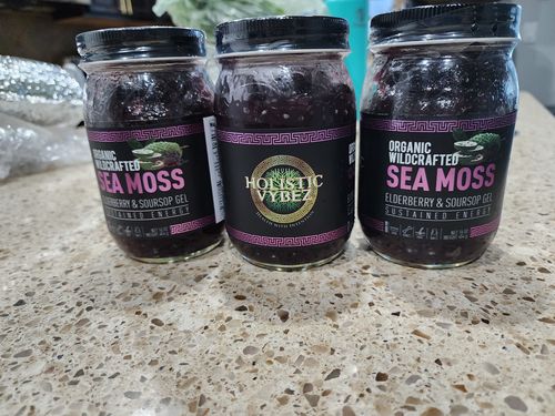 Customer photo review of Elderberry and Soursop Sea Moss Gel Trio