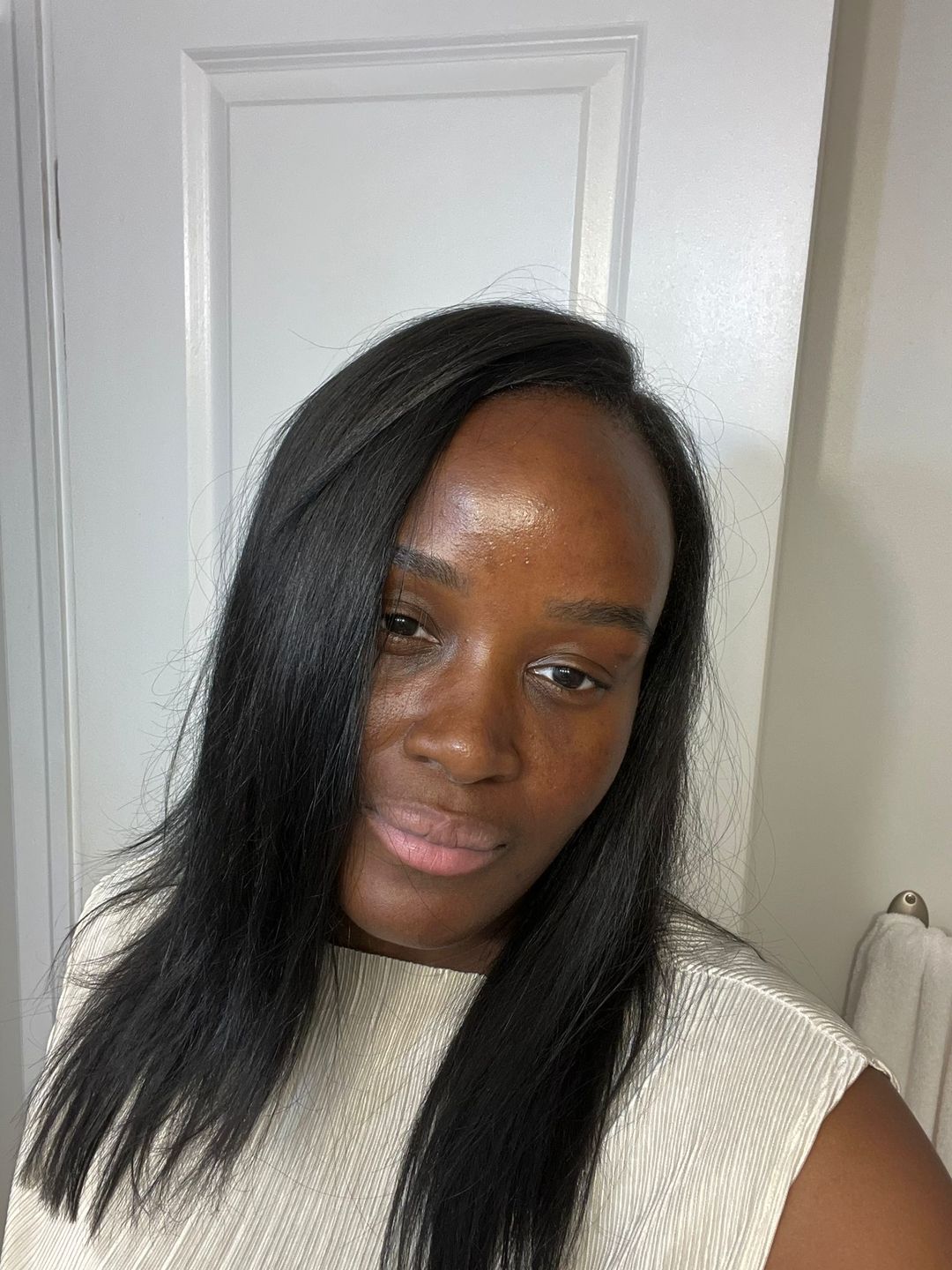 Customer photo review of Raw Indian Straight Hair