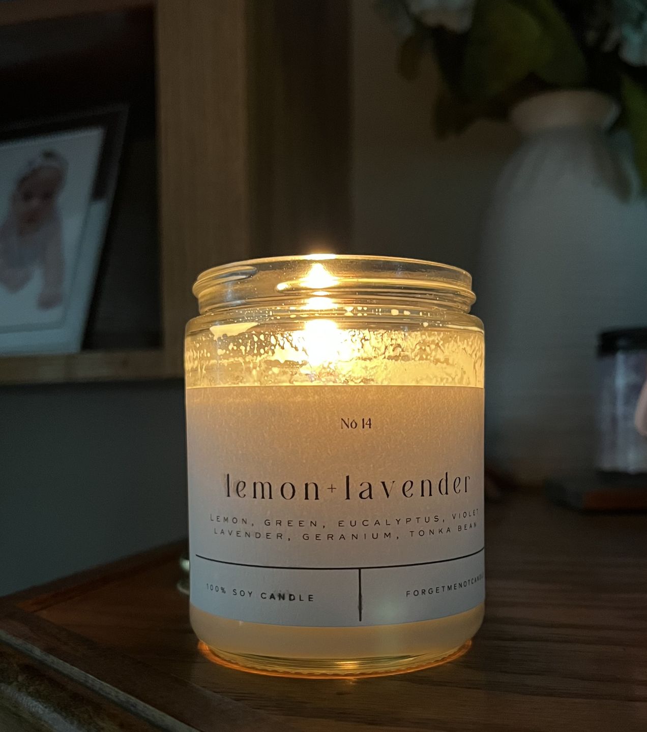 Customer photo review of Lemon + Lavender 9 oz Glass Candle