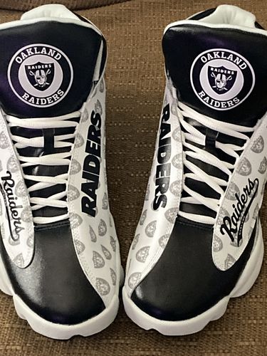 Customer photo review of Oakland Raiders Shoes Custom J13 Sneakers AH22104