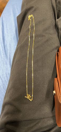 Customer photo review of DAINTY SCRIPT NAME NECKLACE