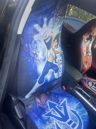 Customer photo review of Goku And Vegeta Car Seat Covers Custom Dragon Ball Anime Car Accessories