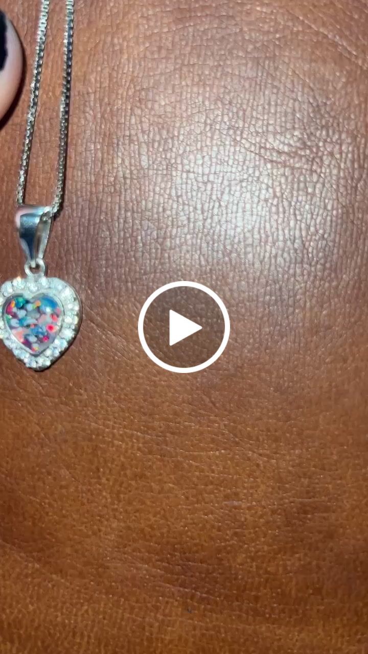 Customer video review of Petite Bedazzled Opal Heart Pendant