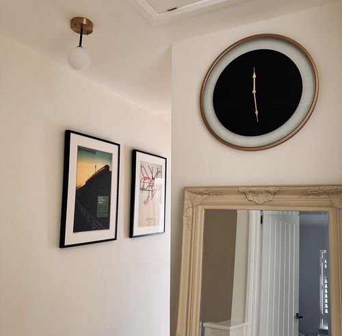 Customer photo review of Single Glass Globe Brass Ceiling Light