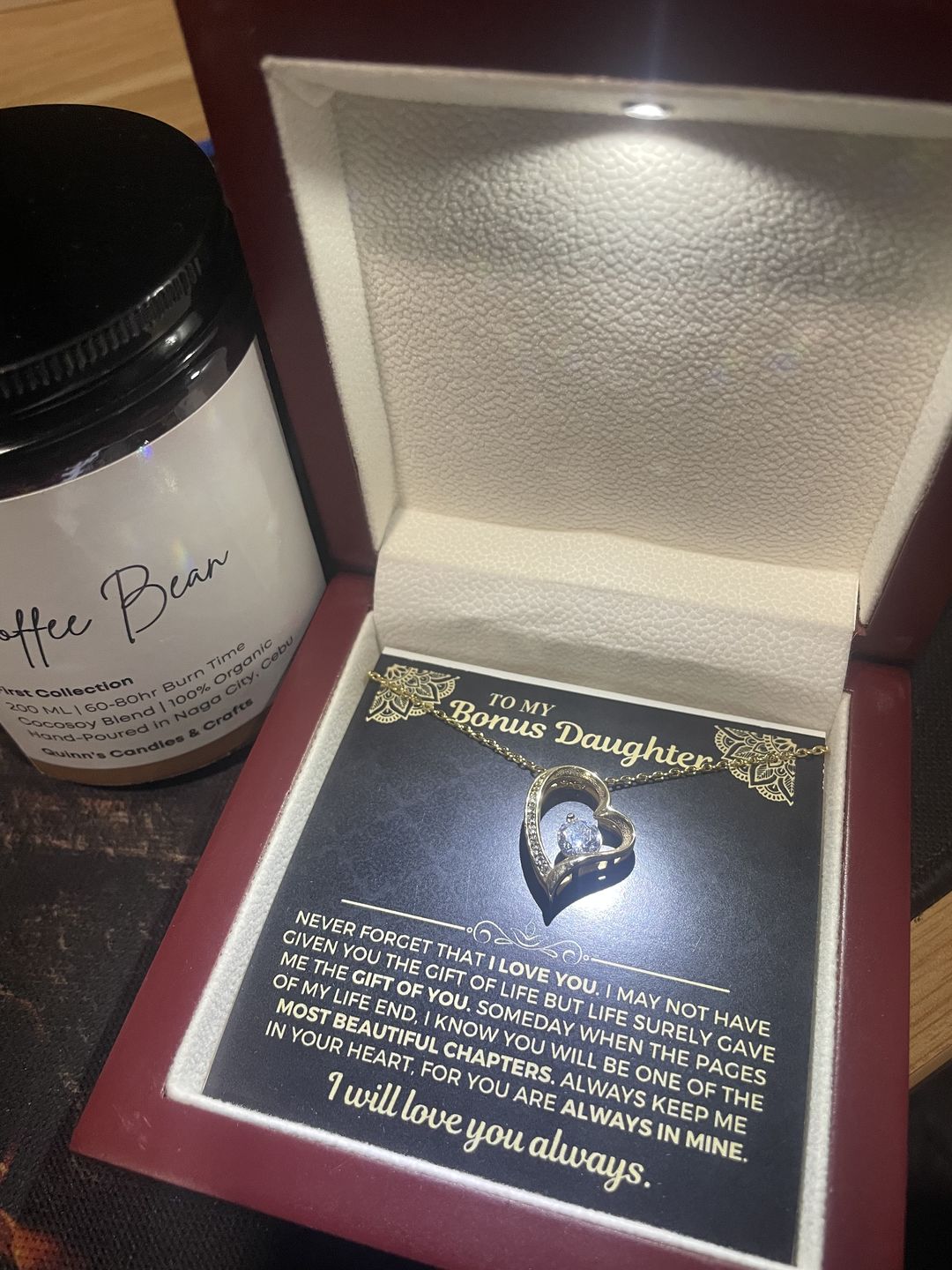 Customer photo review of To My Bonus Daughter - Forever Love Gift Set - SS558