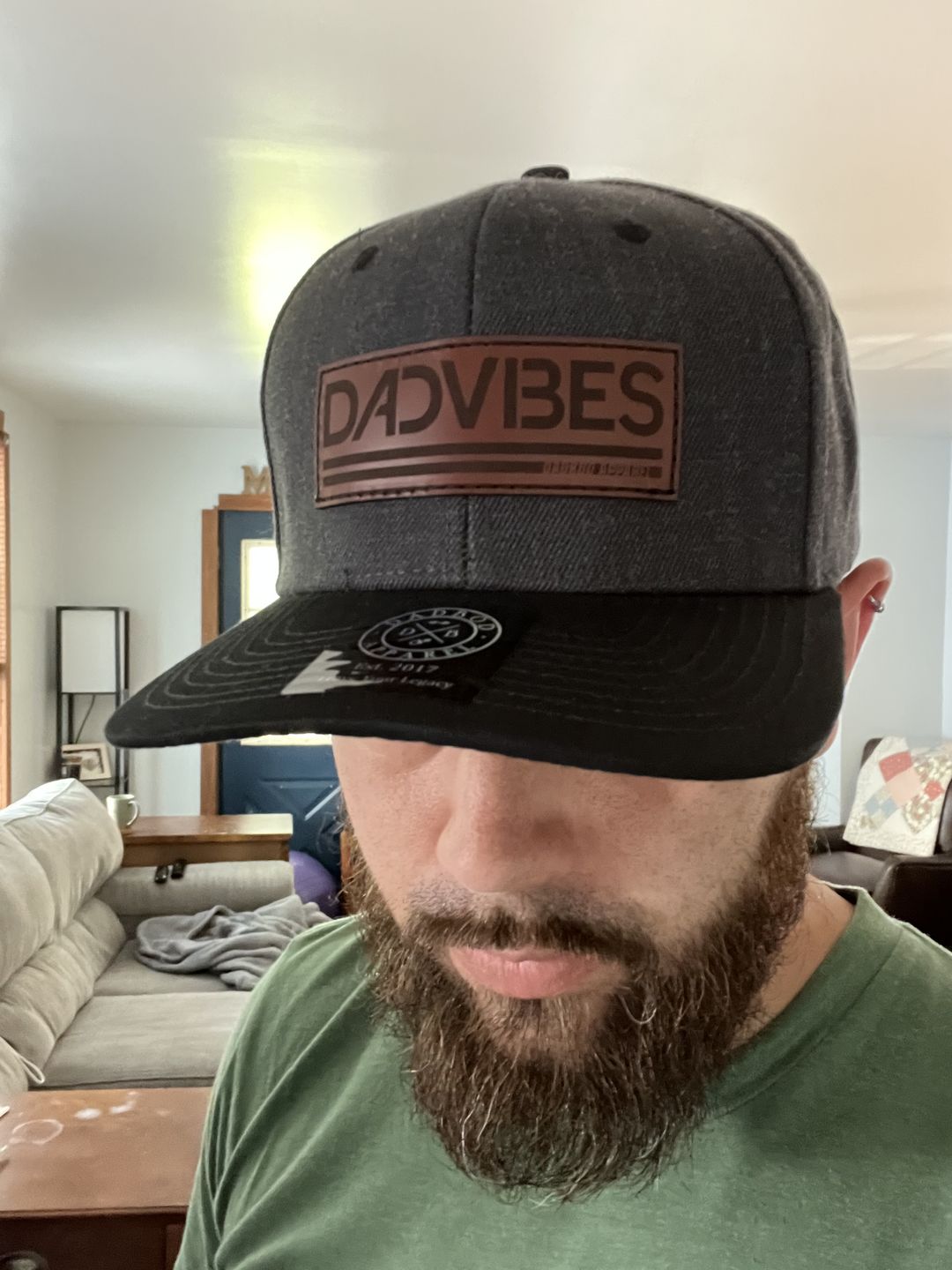 Customer photo review of DadVibes Classic - Snapback (Charcoal/Black Bill)