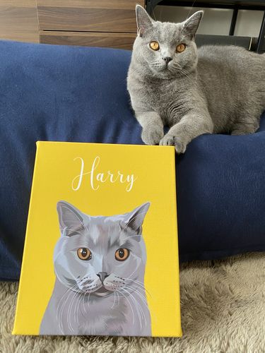 Customer photo review of Petcanvaオーダーメイド ペット似顔絵