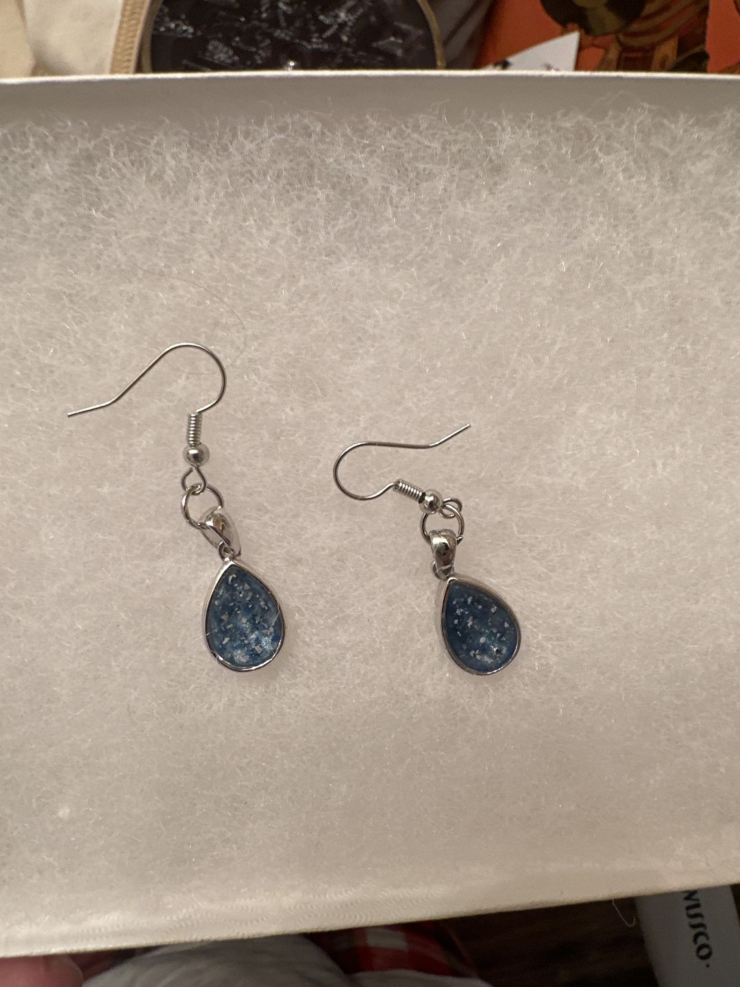 Customer photo review of Petite Pear Drop with Cremation Ashes