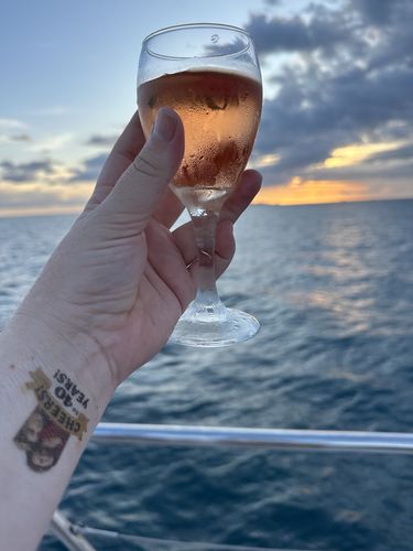Customer photo review of Cheers to Years Birthday Banner