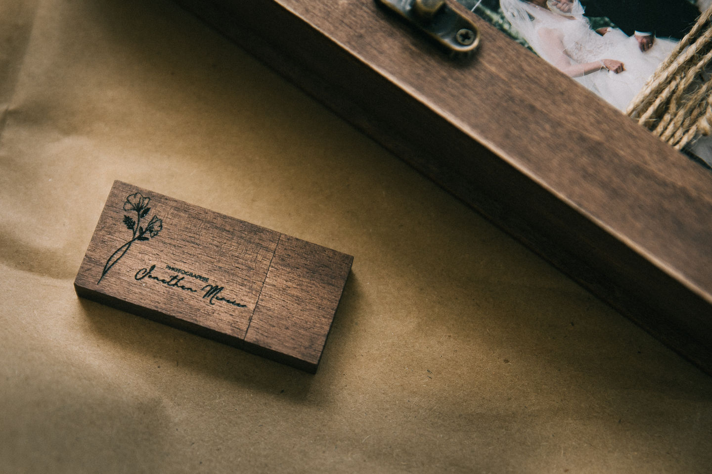 Customer photo review of Wedding Photo Box Wooden Memory Print Box
