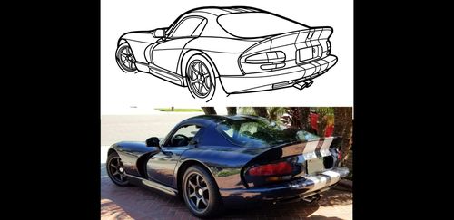Customer photo review of Your Custom Car Silhouette Metal Wall Art