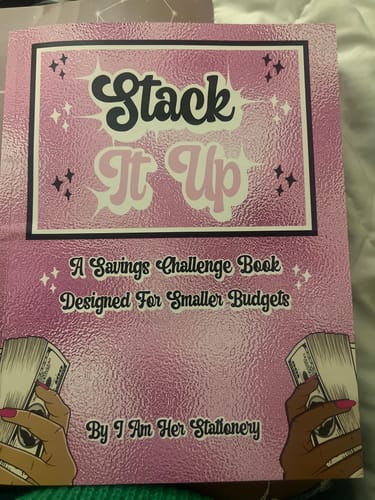 Customer photo review of Stack It Up - A Savings Challenge Book - Designed For Smaller Budgets