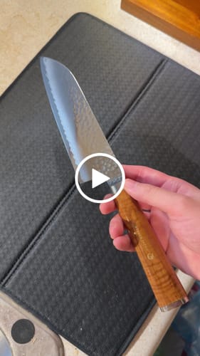 Customer video review of Ryusen Hamono Tanganryu Maple Santoku 170 mm
