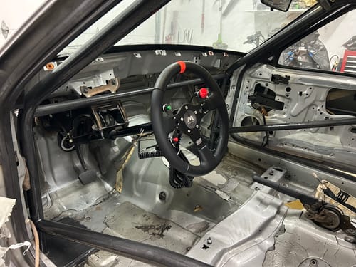 Customer photo review of Motion Raceworks 79-93 Ford Fox Body Mustang Chromoly Lightweight Steering Column 15-100