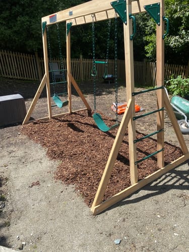 Customer photo review of Flying Squirrel Monkey Bars & Swing Set