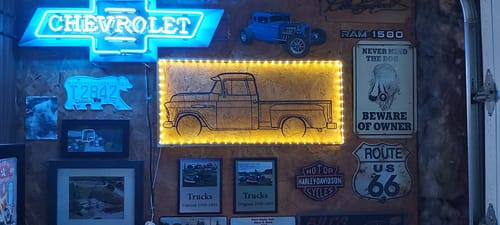 Customer photo review of Your Custom Car Silhouette Metal Wall Art