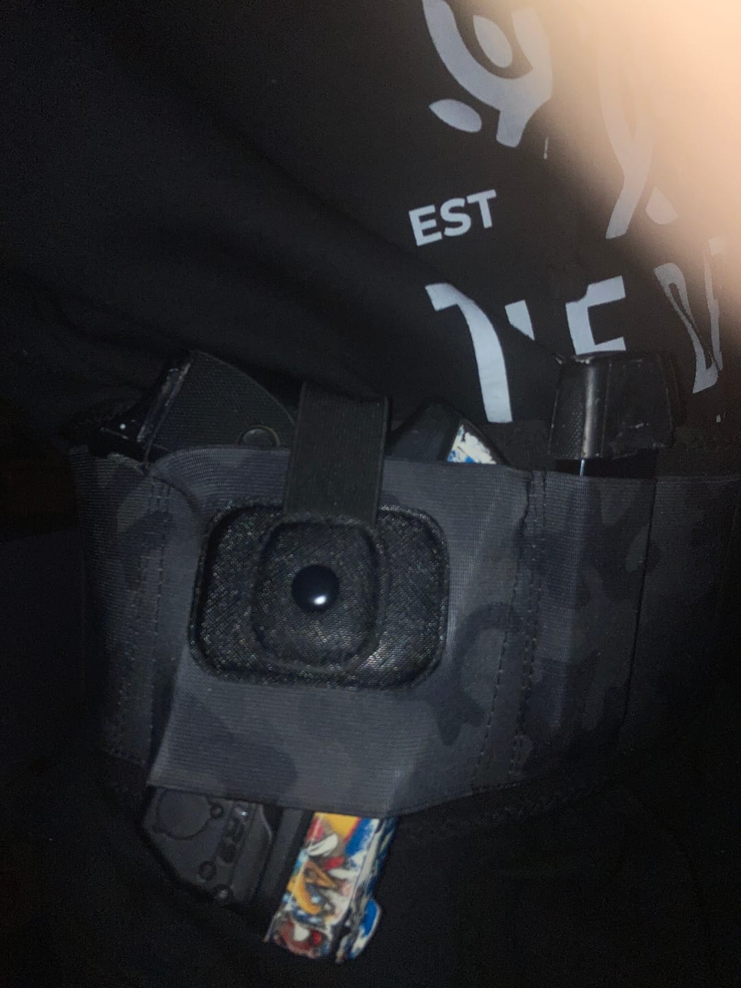 Customer photo review of BravoBelt Laser Fit Edition - Belly Band Holster for Concealed Carry | Compatible with Red Dot, Lasers & Tactical TLR Light Systems -Unisex (Camo)