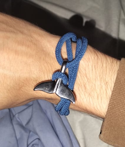 Customer photo review of Whale tracking bracelet