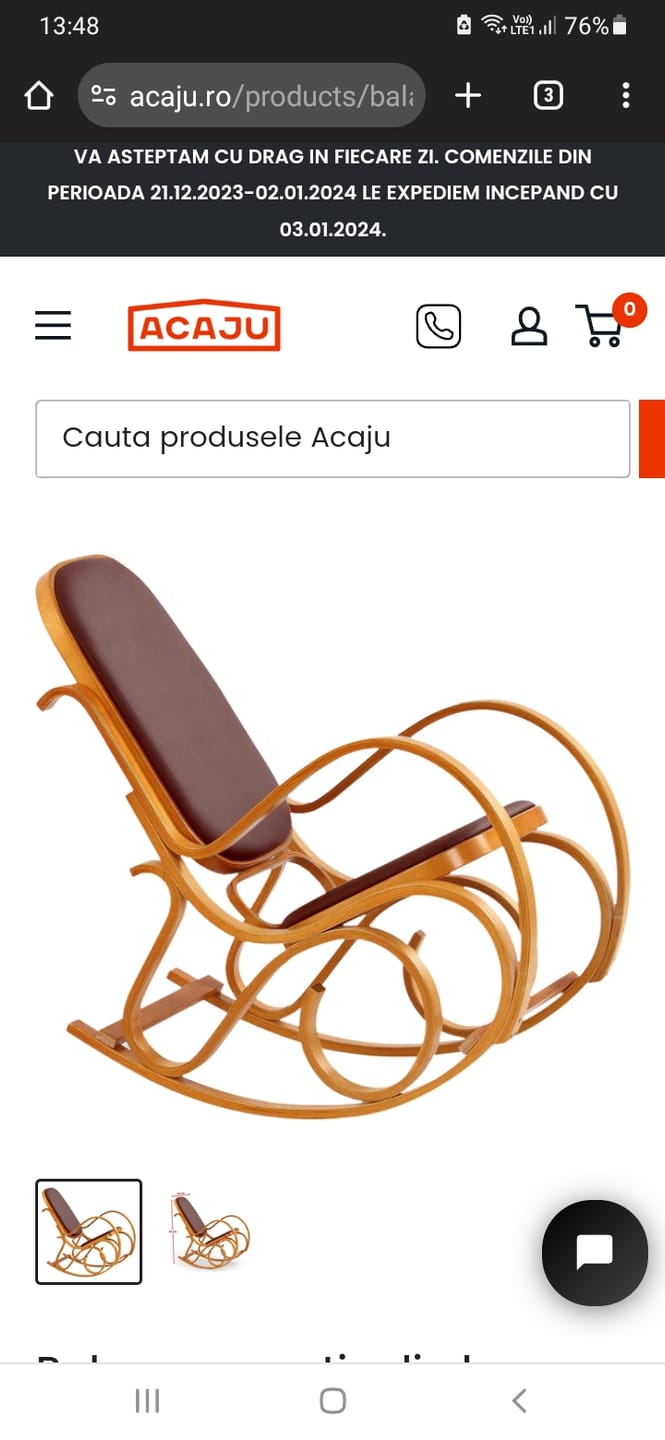 Customer photo review of Balansoar MAX BIS PLUS, maro inchis/stejar auriu, piele ecologica/lemn indoit, 52x90x95 cm