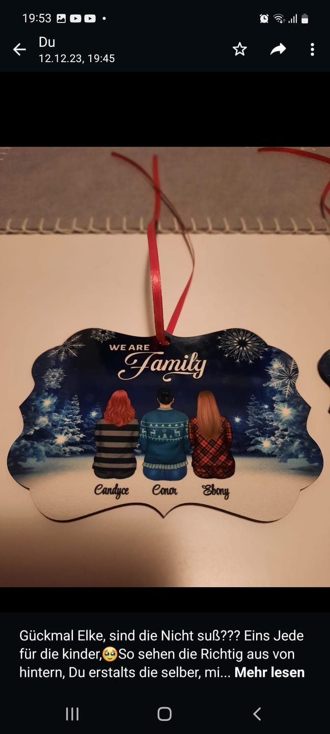 Customer photo review of Weihnachten mit der Familie - Familien-Baumschmuck