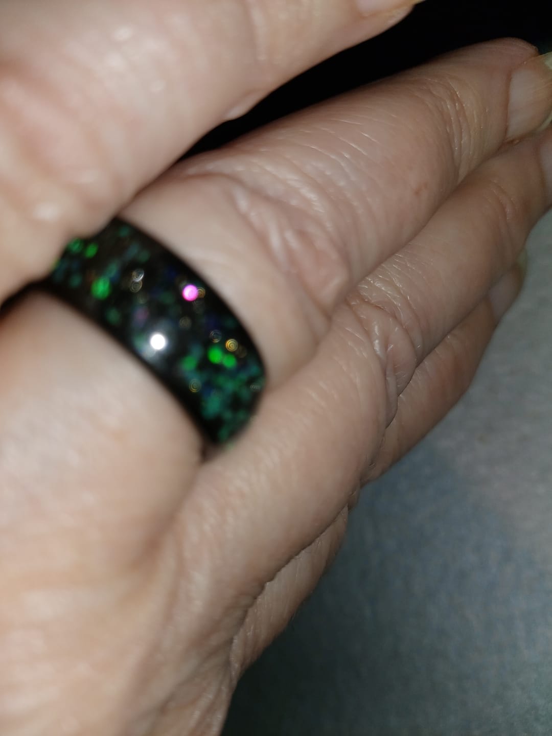 Customer photo review of The Black Opal 8mm Wonder Ring