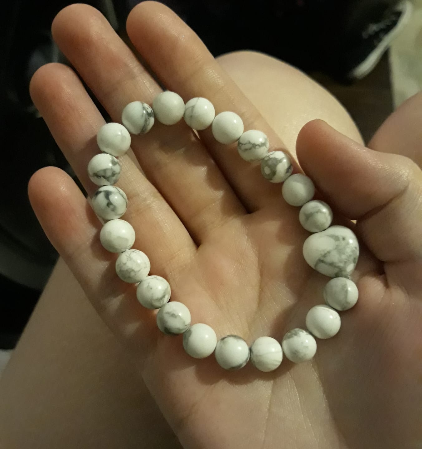 Customer photo review of White Howlite Bracelet