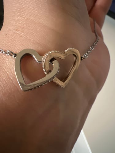 Customer photo review of [ALMOST SOLD OUT] To My Beautiful Granddaughter - Interlocked Hearts Necklace Gift Set - SS117