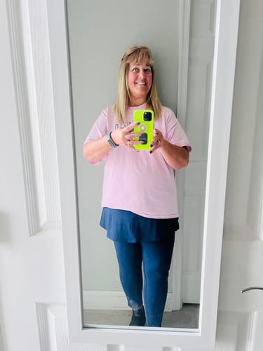 Customer photo review of Complete Coverage A-Line Skirted Leggings W/Pockets