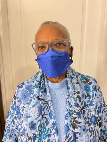 Customer photo review of KN95 Respirator Face Mask - Royal Blue