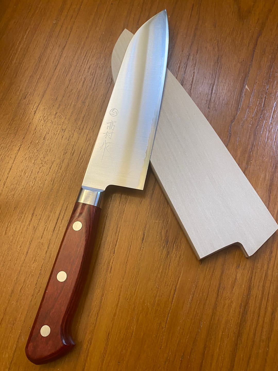 Customer photo review of Takamura R2 Santoku 170mm (6.7")