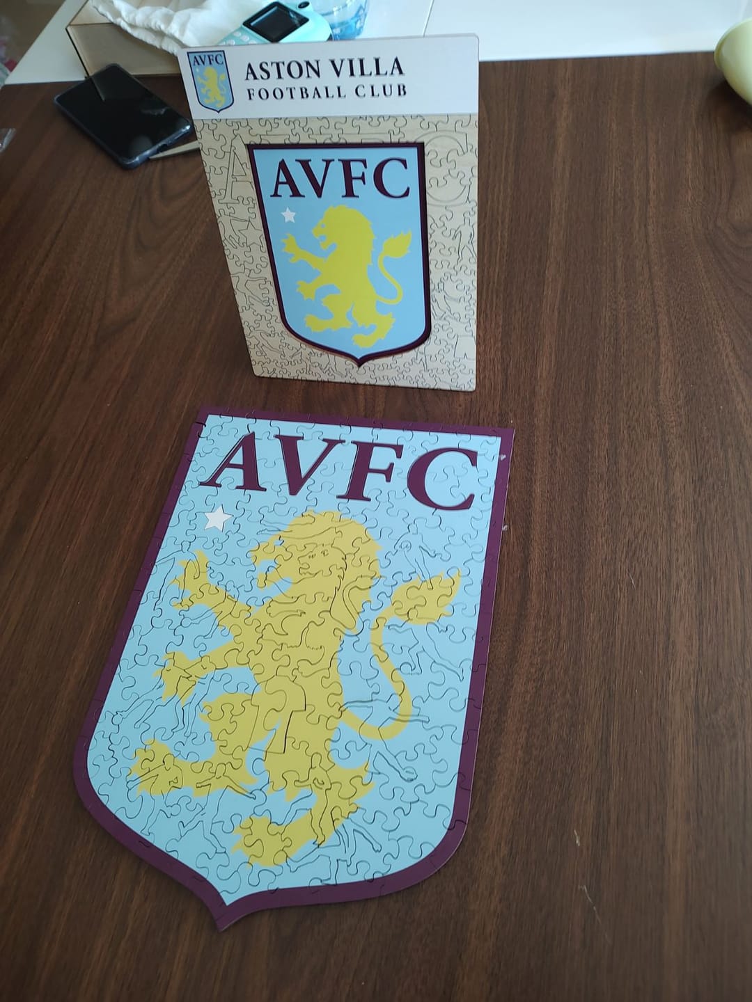 Customer photo review of Aston Villa FC® Logo - Wooden Puzzle