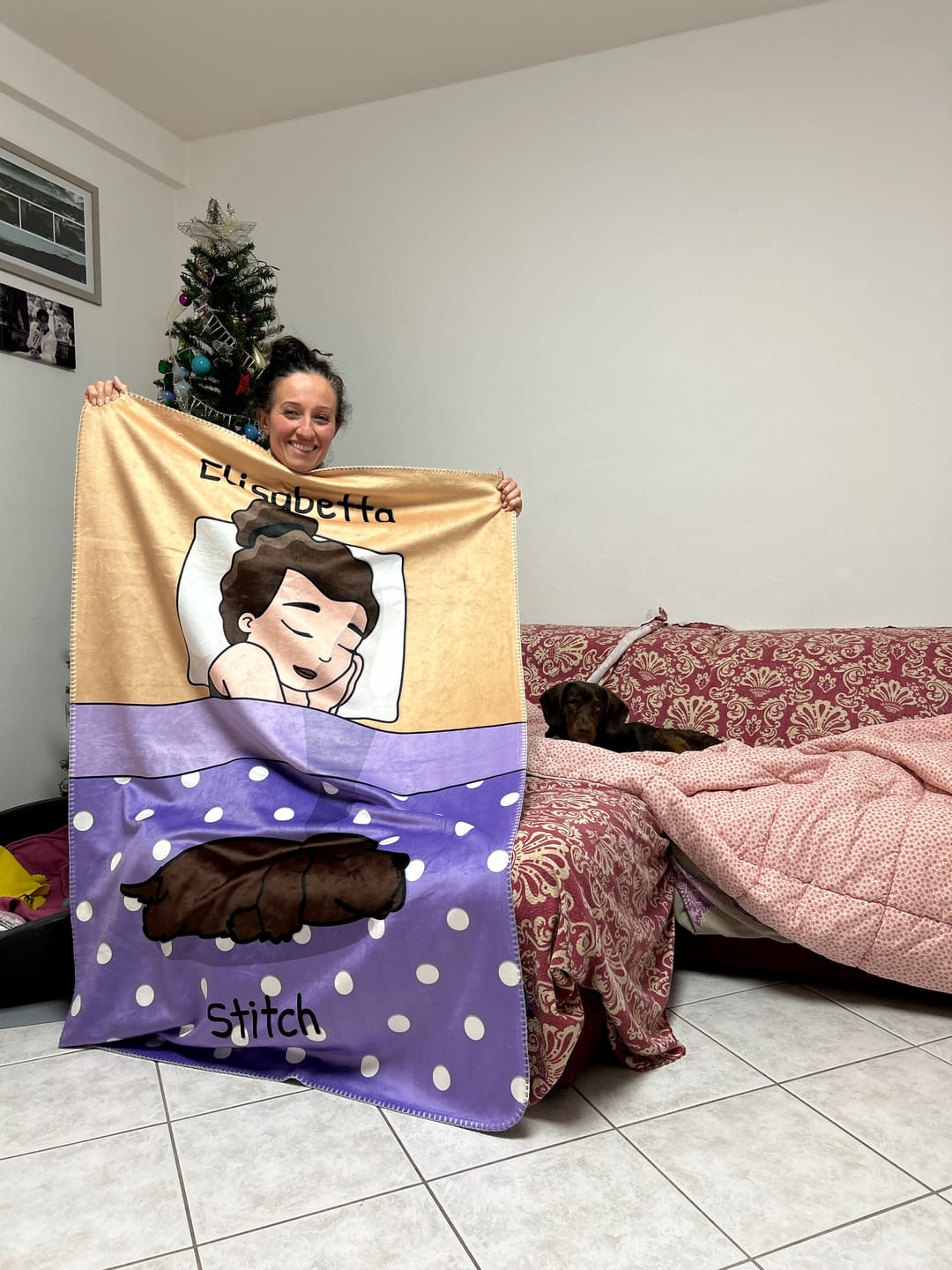 Customer photo review of Tempo di coccole con gli animali domestici (Singolo) - Plaid personalizzato