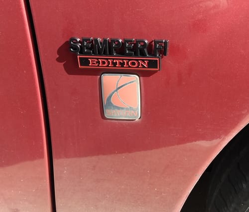 Customer photo review of SEMPER FI EDITION Car Emblem Metal Badge