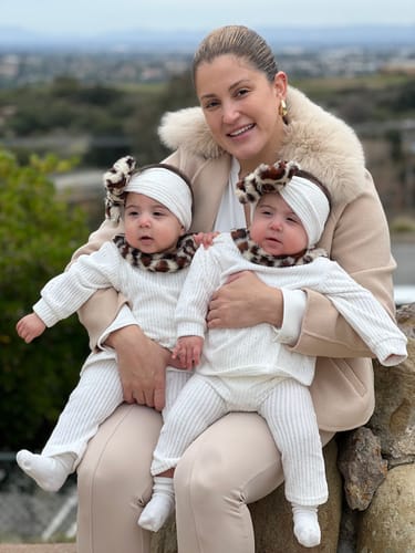 Customer photo review of Silver Water Drop Earrings