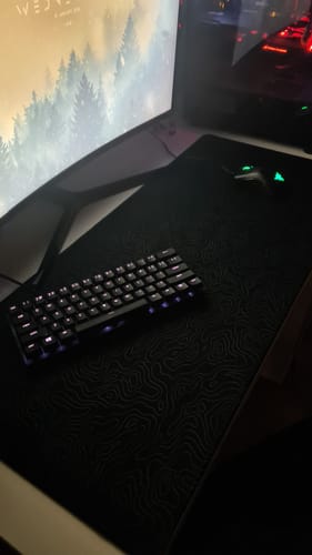 Customer photo review of Mountain Black | Mousepad