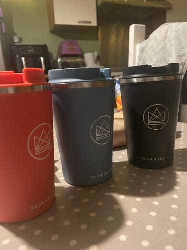 Customer photo review of Stainless Steel Reusable Insulated Coffee Cup - 380ml/12 oz