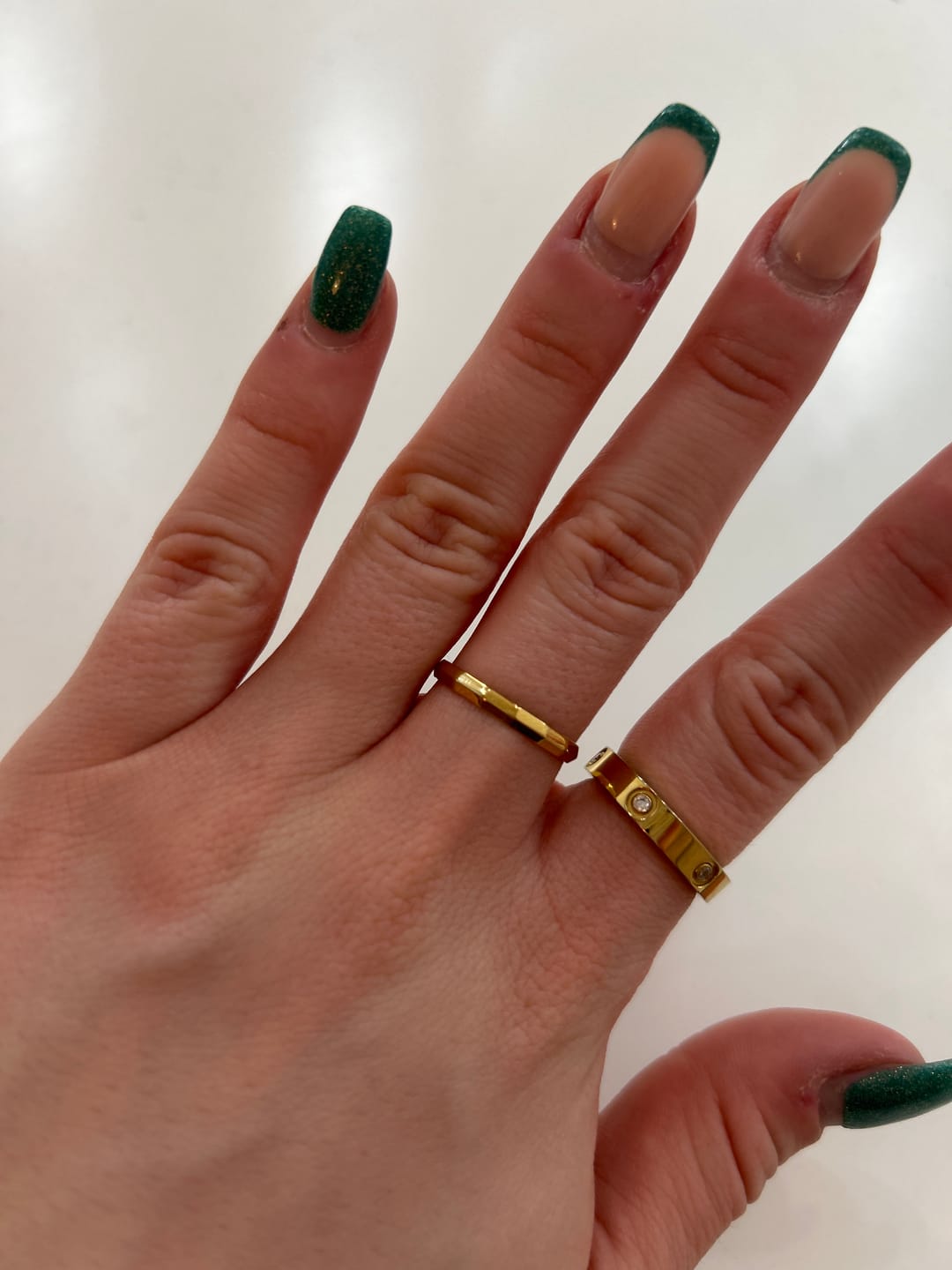 Customer photo review of Edgy Ring | 18K vergoldet