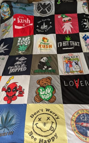 Customer photo review of Classic T-Shirt Blanket