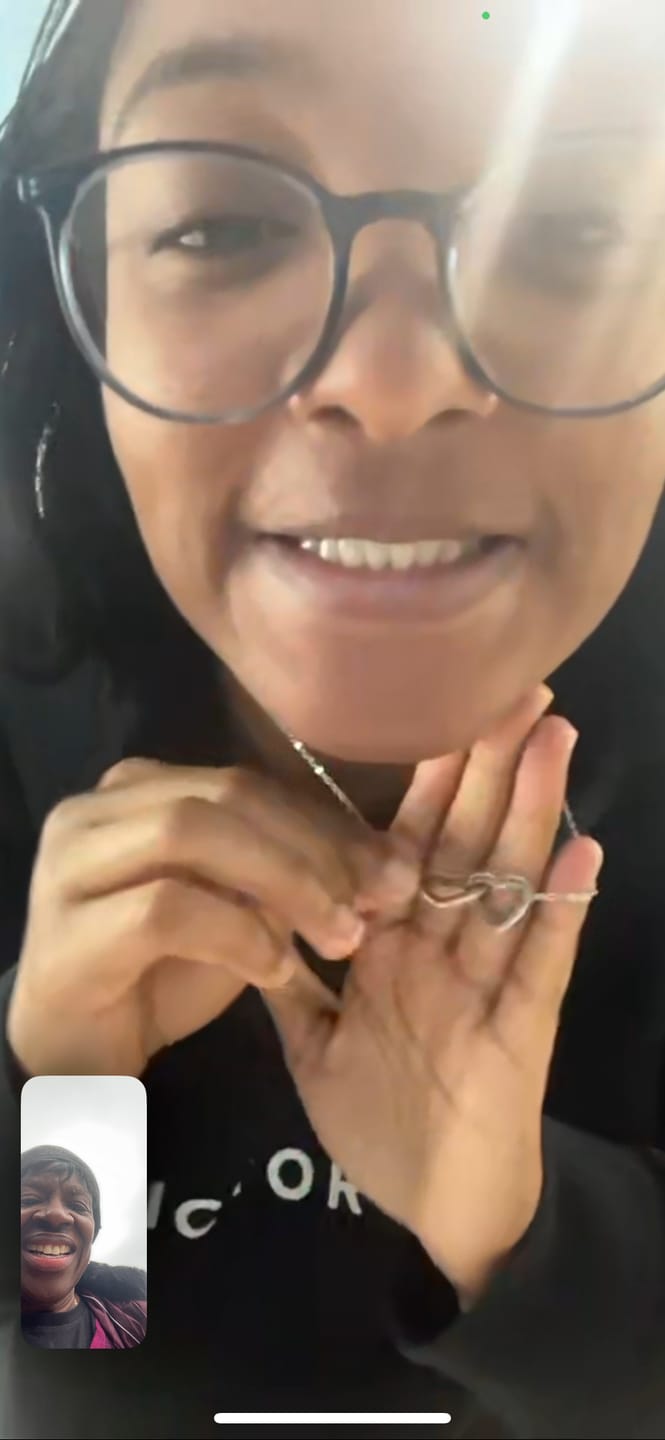 Customer photo review of [ALMOST SOLD OUT] To My Beautiful Granddaughter - Intertwined Hearts Keepsake Necklace Gift Set - SS117GM