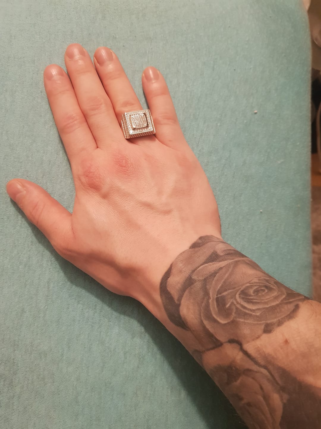 Customer photo review of ICE BLOX RING. - 925 STERLING SILVER