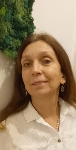 Customer photo review of Natural Labradorite Leaf Shape Drop Earrings