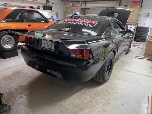 Customer photo review of 1999-04 New Edge Mustang Strutless 15" Aluminum Drag Wing w/ Adjustable Wicker 31-200