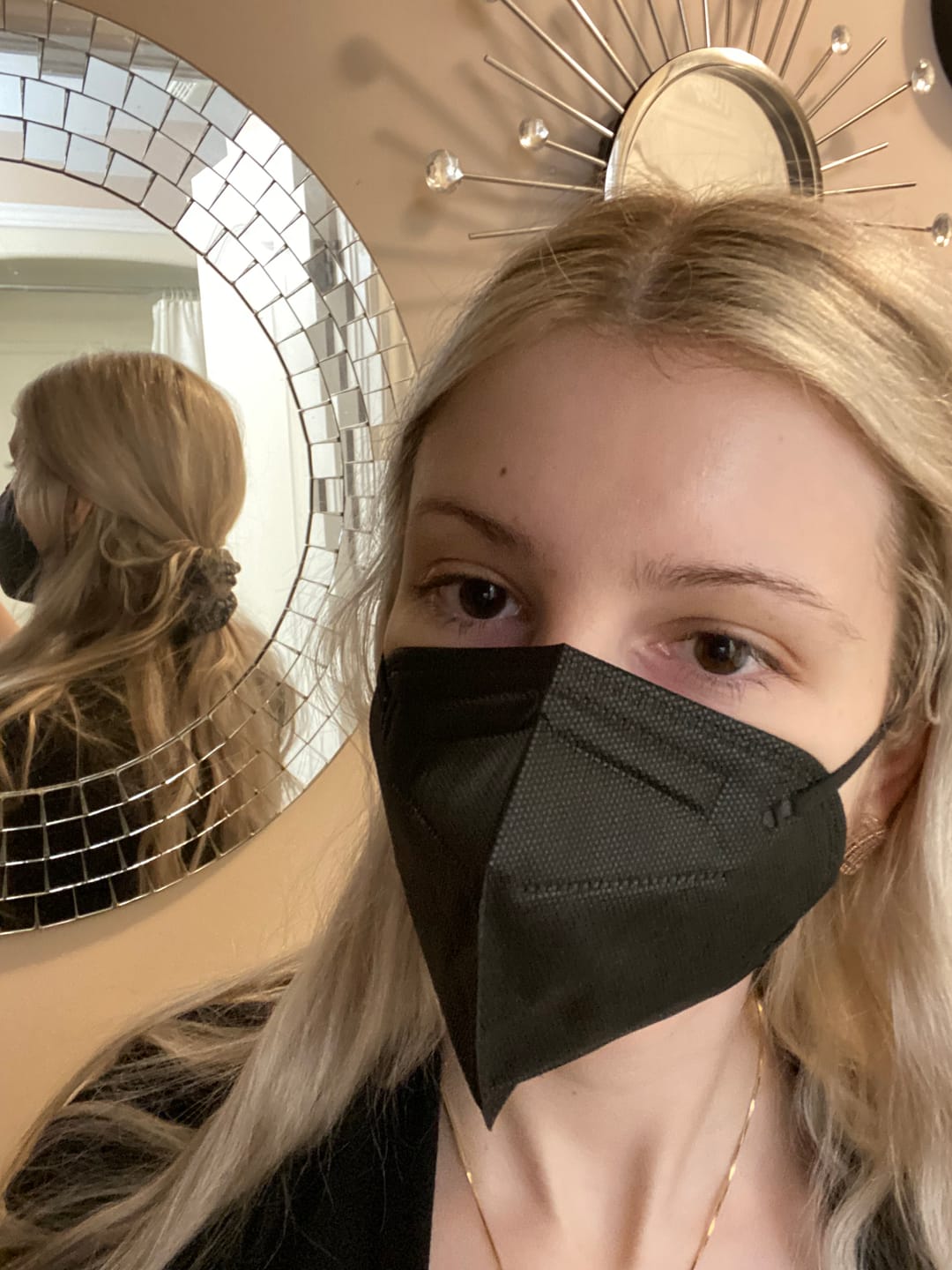 Customer photo review of KN95 Respirator Face Mask Individually Sealed (Cone Shape)