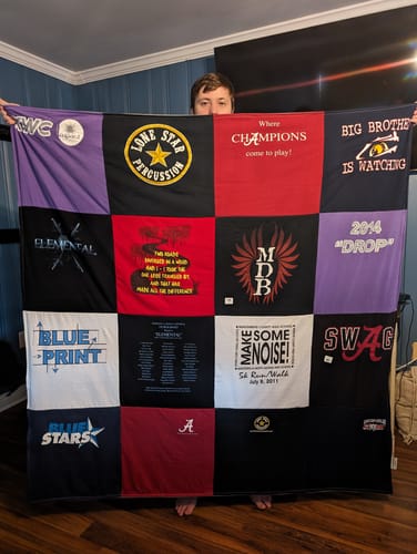 Customer photo review of Classic T-Shirt Blanket