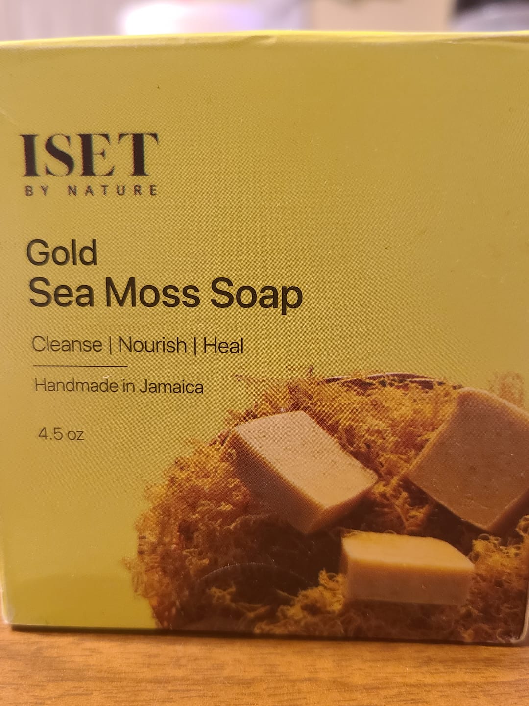 Customer photo review of Gold Sea Moss Soap with Organic Jamaican Turmeric Root