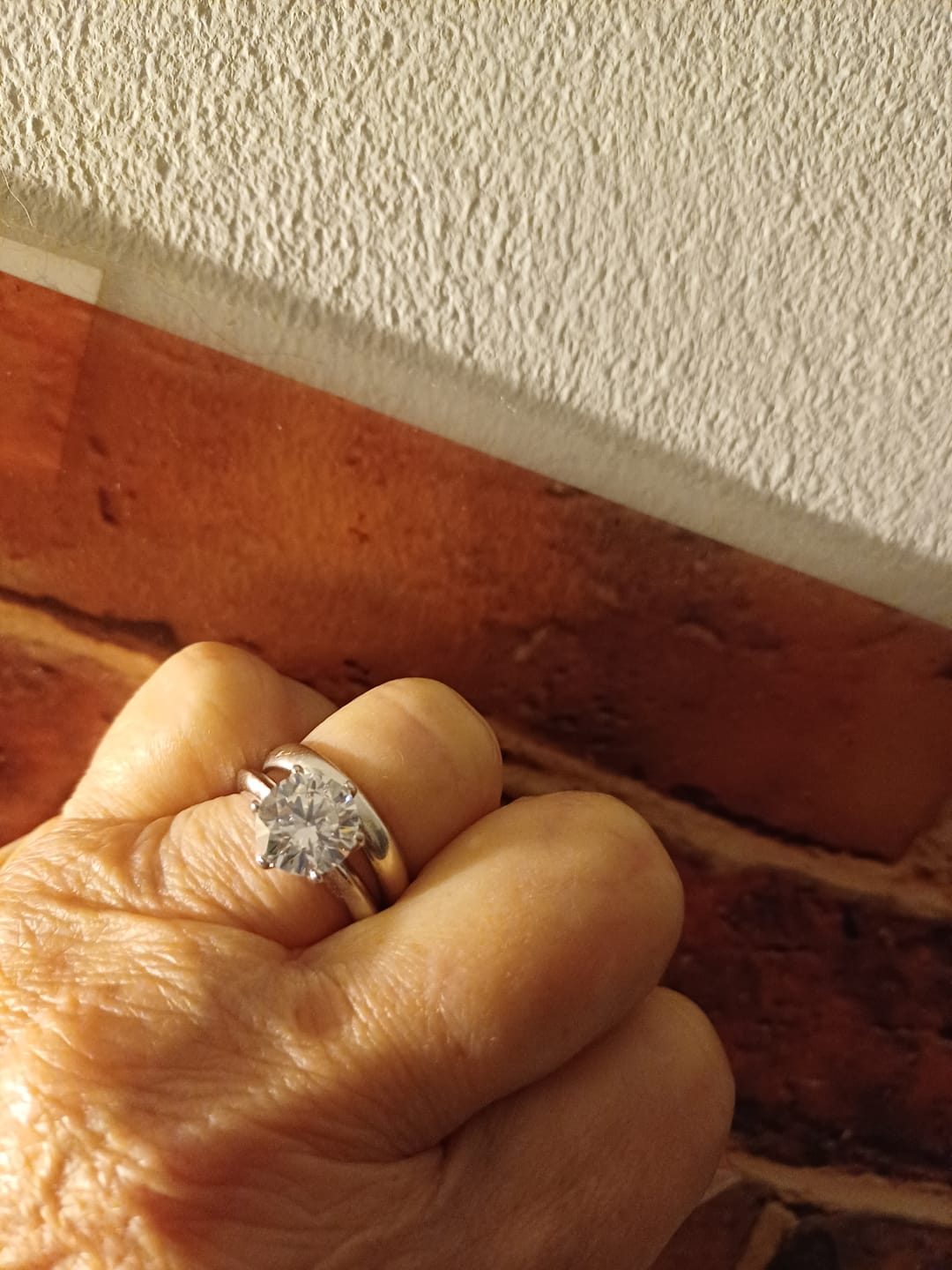 Customer photo review of Classics for Hundreds of years, six prong solitaire ring