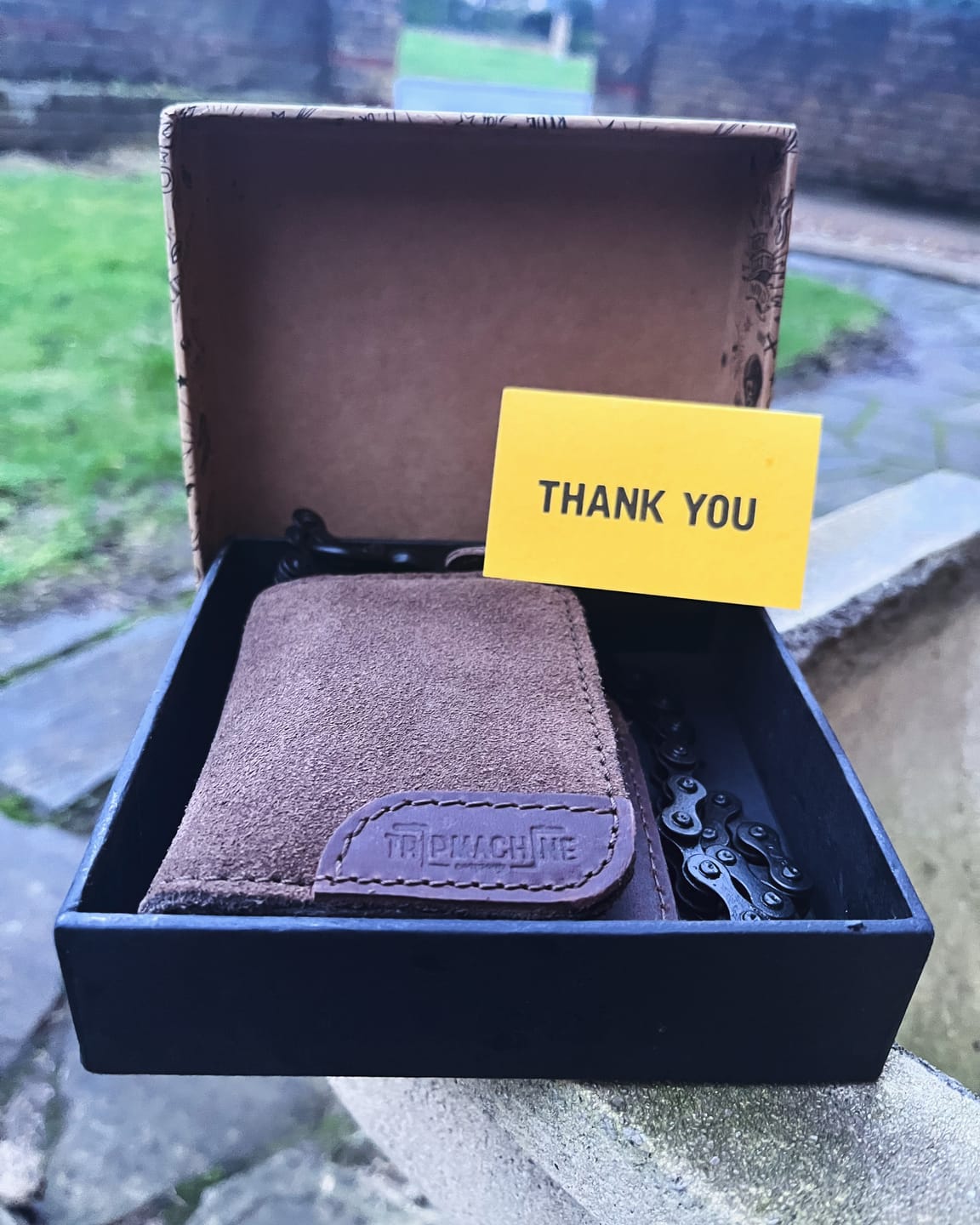 Customer photo review of moto wallet